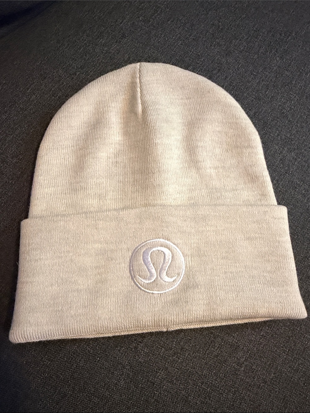 Lululemon Unisex Knit Beanie in Light Beige
